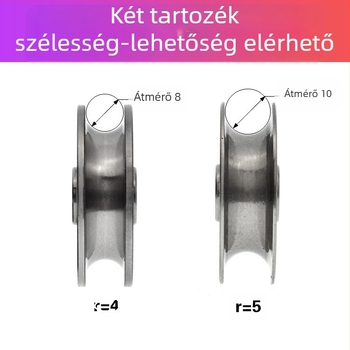 Fém U-vezető görgő csapággyal; acél konstrukció; sínrendszerrel kompatibilis | precíziós görgő