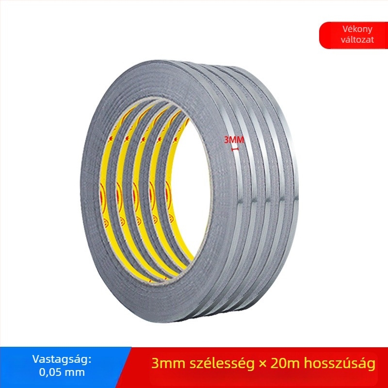 Alumíniumfóliás teip - magas hőmérséklet-állóság, vezető és anti-sztatikus, 0,05–0,2 mm vastagság, mobiltelefon akkumulátorok, monitorok és klímakompresszorok számára