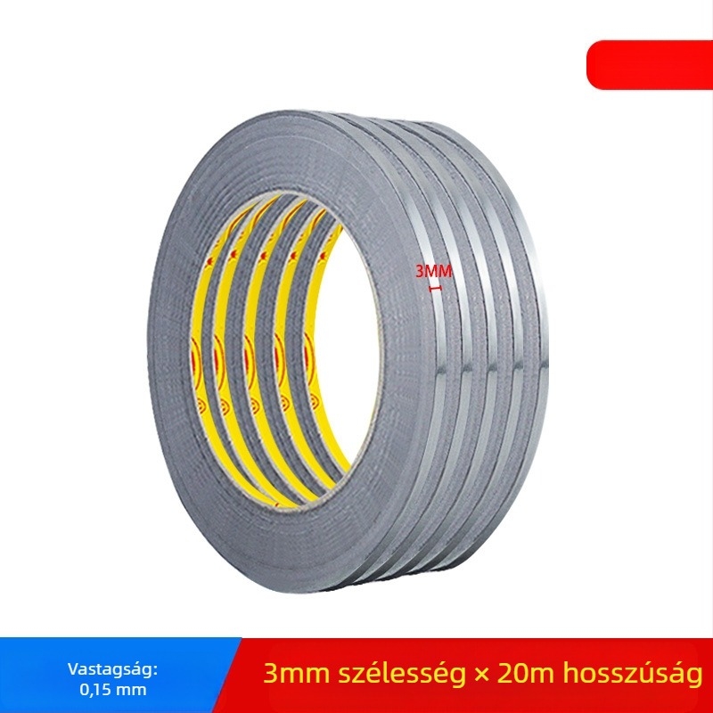 Alumíniumfóliás teip - magas hőmérséklet-állóság, vezető és anti-sztatikus, 0,05–0,2 mm vastagság, mobiltelefon akkumulátorok, monitorok és klímakompresszorok számára