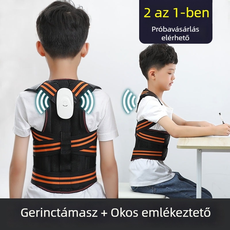 Intelligens szenzoros testtartás-korrigáló gyerekeknek és felnőtteknek, láthatatlan háti testtartás-korrigálóöv