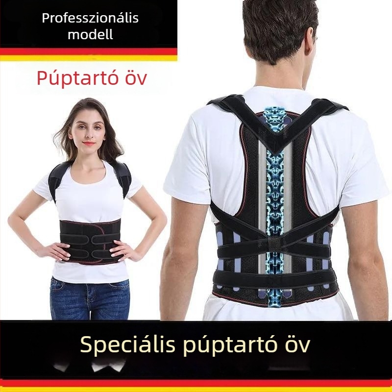 Testtartás-korrigáló öv felnőtteknek és gyerekeknek, láthatatlan ruházat alatt, légáteresztő hátsó tartás-támogatás, gerincferdülés elleni védelem