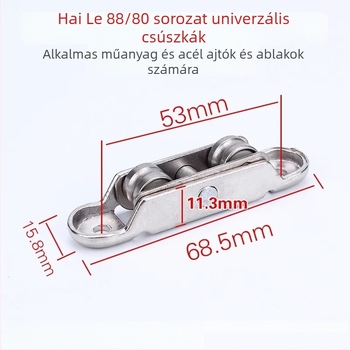 Műanyag- és acél csúszóajtók sínroller rozsdamentes acél csapágyakkal