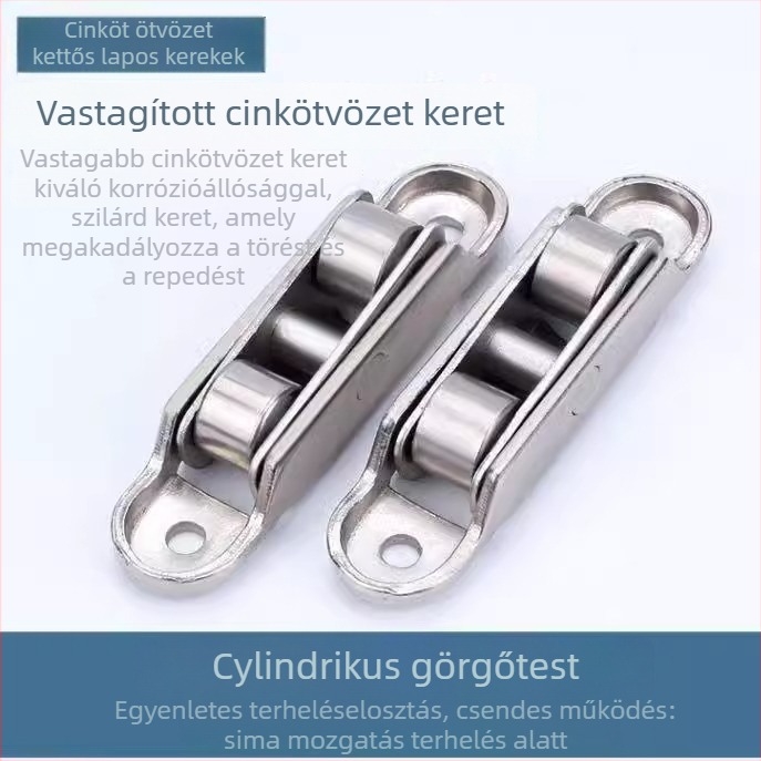 Műanyag- és acél csúszóajtók sínroller rozsdamentes acél csapágyakkal