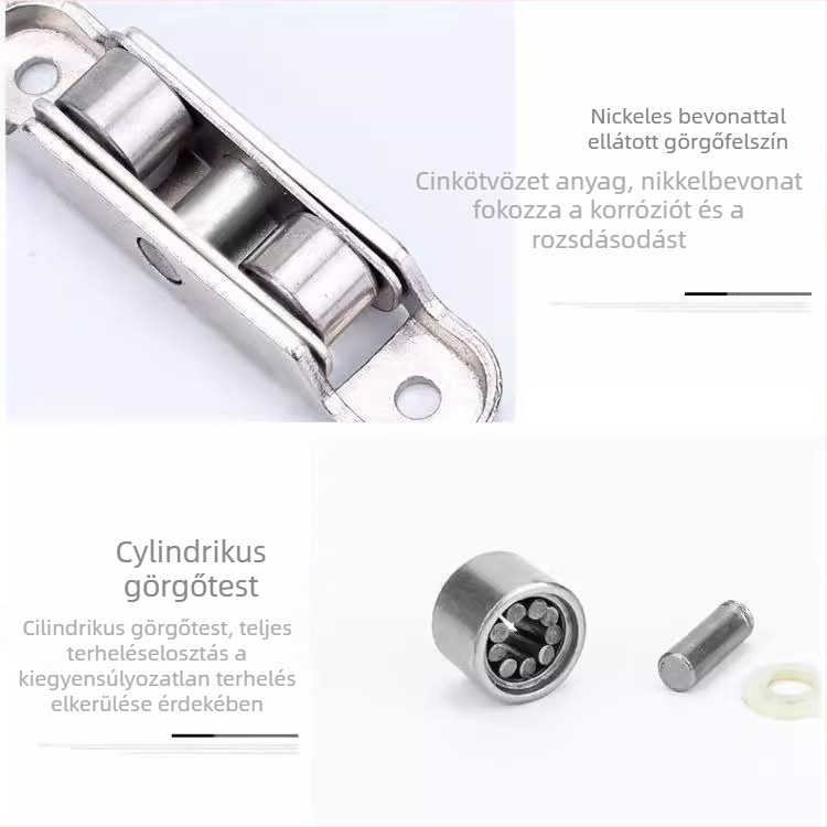 Műanyag- és acél csúszóajtók sínroller rozsdamentes acél csapágyakkal