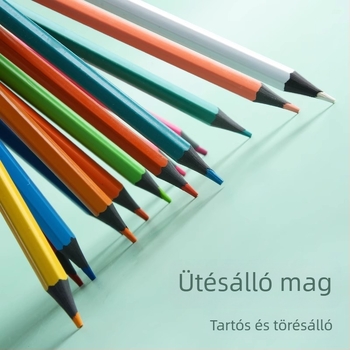 Deli 7072 Törölhető színes ceruzák általános iskolásoknak, művészeti hallgatóknak és gyerekek rajzolásához