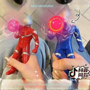 Világító kézi ventilátor játék, műanyagból, kézi működtetésű, diákoknak