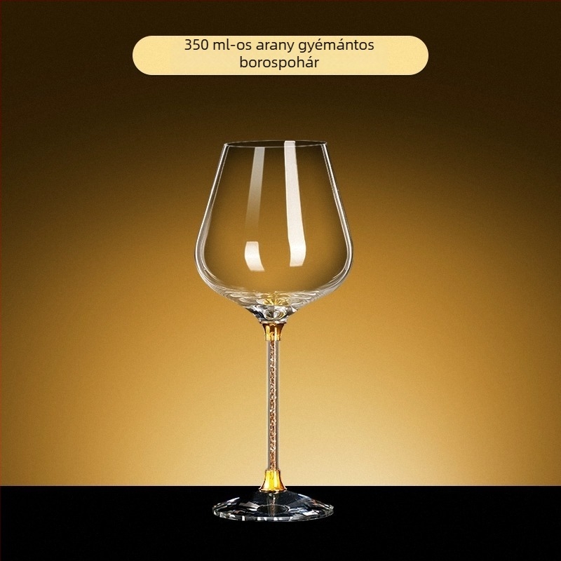 Kristályüvegből készült borospohár, nordic stílus, 301–400 ml kapacitás, logónyomás elérhető