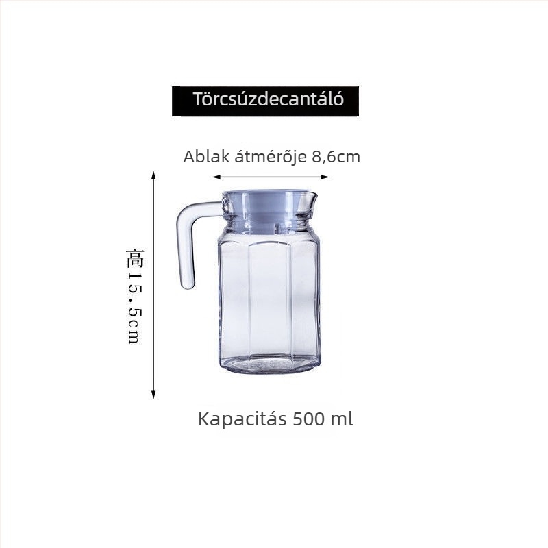 Bor decantáló vastított testtel, modern minimalist stílusban; kapacitás 1–100 ml; 2023-ban debütált; készlet.