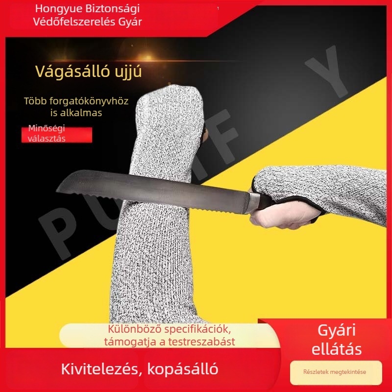 5-ös szintű vágásálló karvédők és ujjvédők az üvegipar számára