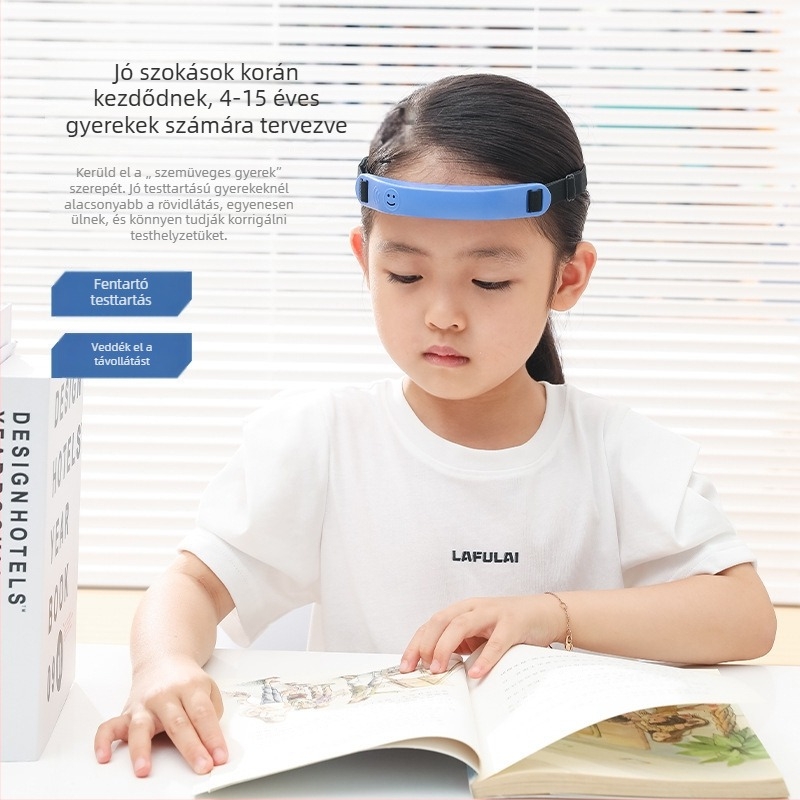 Gyermekek intelligens testtartás-korrigálója: fejpozíció igazítás, látásvédelme, hang-vibrációs emlékeztető (Modell A-007; 2023 tavasz; Védelem: Támogatás; Egész test)