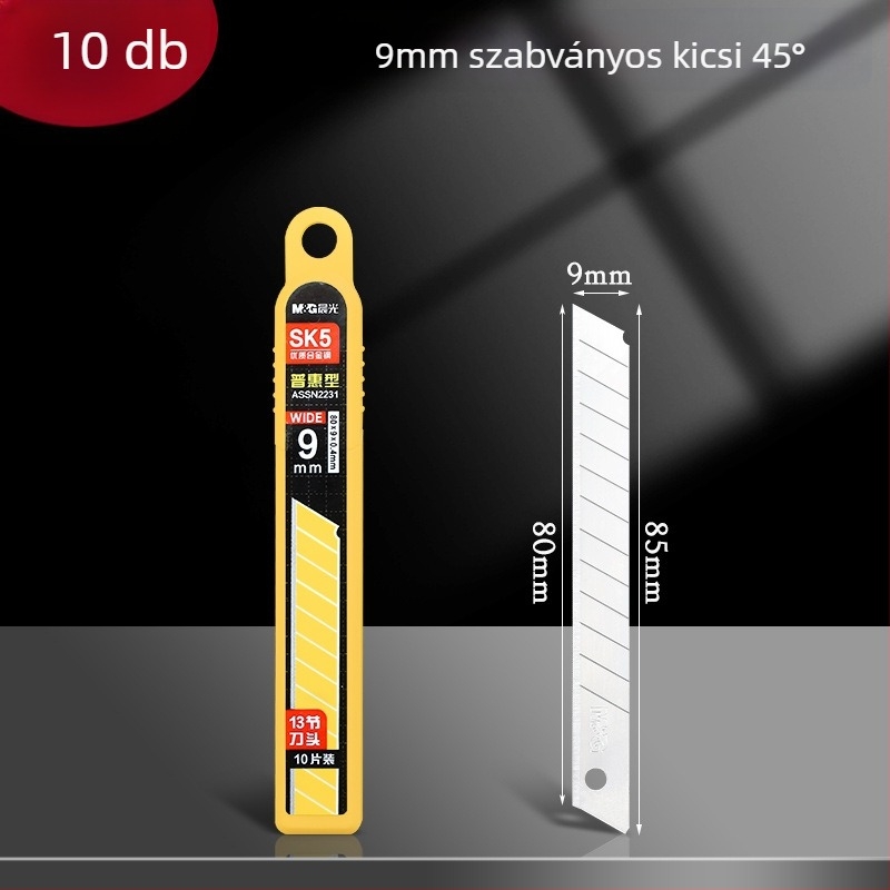 M&G Morning Light univerzális kés pengéje, SK5 acél, nehéz terheléses használatra, tapéta és papír vágáshoz