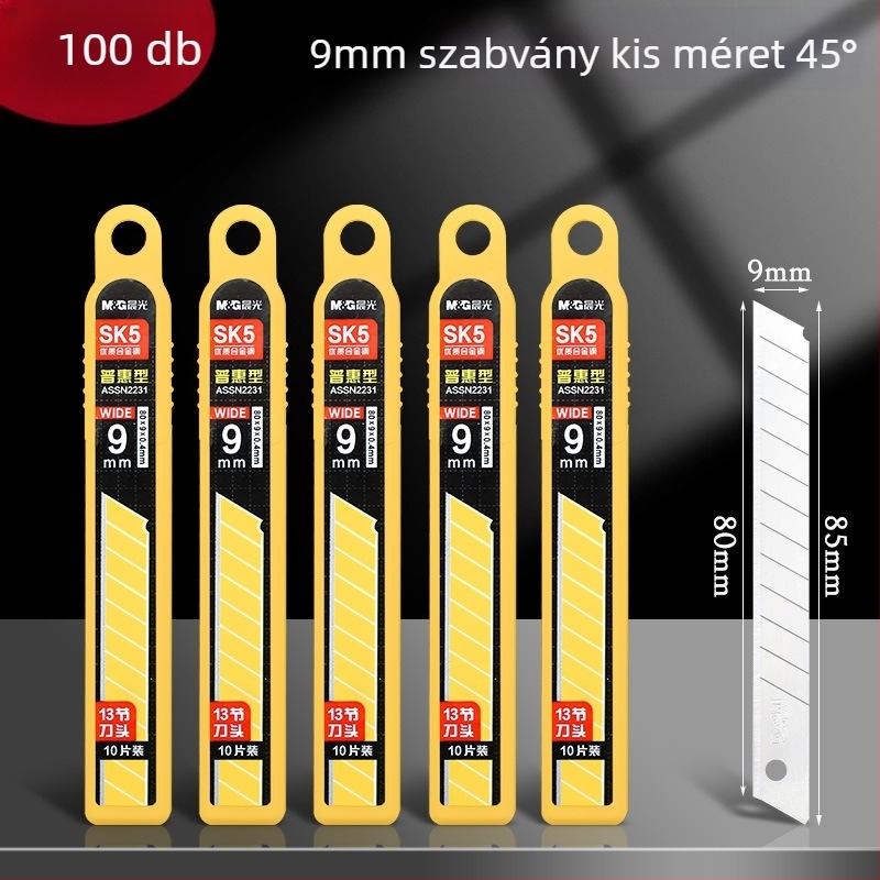 M&G Morning Light univerzális kés pengéje, SK5 acél, nehéz terheléses használatra, tapéta és papír vágáshoz