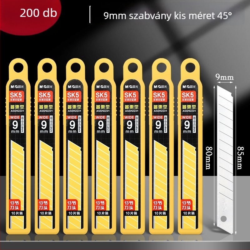 M&G Morning Light univerzális kés pengéje, SK5 acél, nehéz terheléses használatra, tapéta és papír vágáshoz