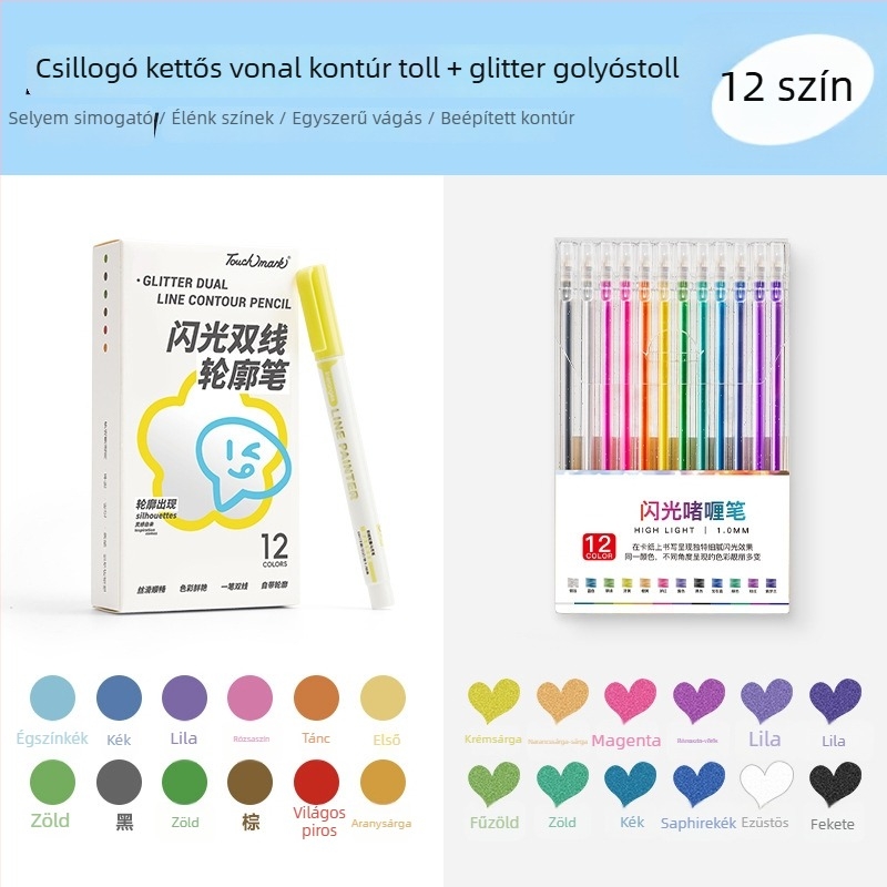 Touchmark Contour tollkészlet – műanyag ház, dobozos csomagolás, egyoldalas kivitel, nem törölhető, logó nyomtatás elérhető