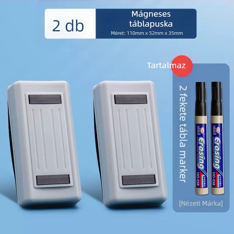 Falihoz szerelhető szívó típusú mágneses tolltartó – fehér táblához és fekete táblához, PVC, négyszögletes, nagy kapacitású