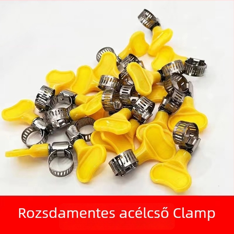 Acélcső-szorító csavaros szorítóval; névleges átmérők 10–16 mm, 13–19 mm, 16–25 mm; rögzítő átmérő 25 mm; alkalmazás: Egyéb