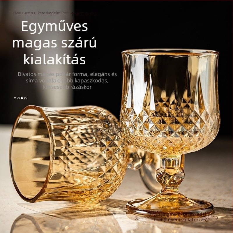 Üveg italos pohár készlet: sörös poharak, vörösboros poharak, brandy és whiskey poharak, 1000 ml feletti kapacitás, egyszerű stílus