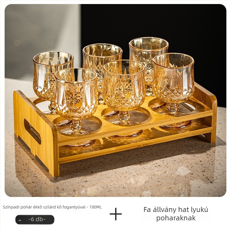 Üveg italos pohár készlet: sörös poharak, vörösboros poharak, brandy és whiskey poharak, 1000 ml feletti kapacitás, egyszerű stílus