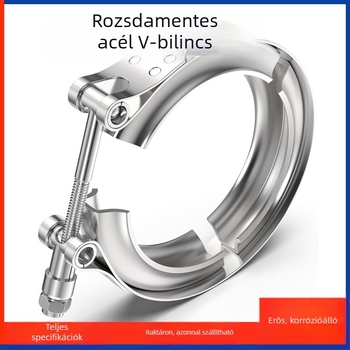 Rozsdamentes acélból készült V-típusú csőbilincs horonyos csövekhez, szupercharger és kipufogó számára, fül, erős tömlőbilincs készlet