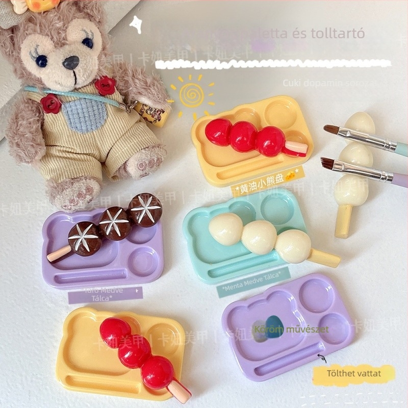 Új multifunkcionális körömállvány aranyos állat formájú dizájnnal, asztali rendező és tolltartó – műanyag és kerámia – Kaniu márka – 1 db