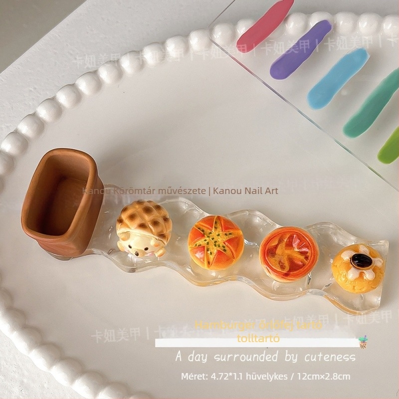 Új multifunkcionális körömállvány aranyos állat formájú dizájnnal, asztali rendező és tolltartó – műanyag és kerámia – Kaniu márka – 1 db