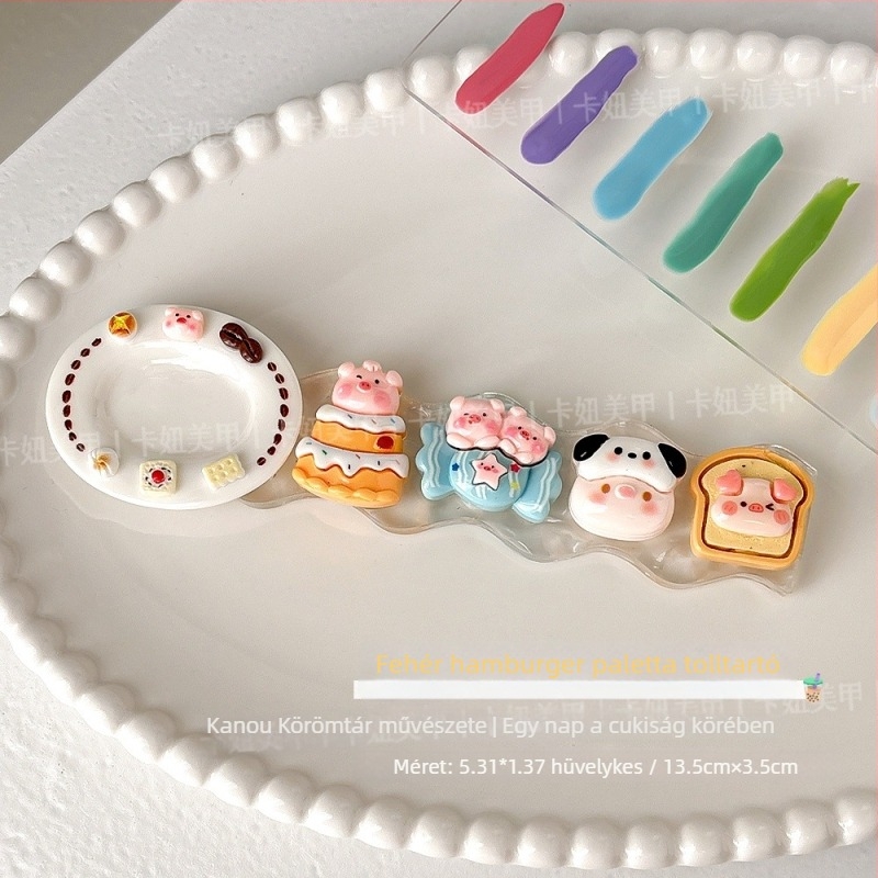 Új multifunkcionális körömállvány aranyos állat formájú dizájnnal, asztali rendező és tolltartó – műanyag és kerámia – Kaniu márka – 1 db