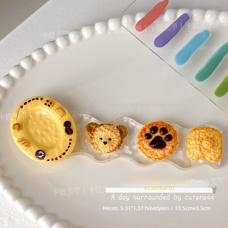 Új multifunkcionális körömállvány aranyos állat formájú dizájnnal, asztali rendező és tolltartó – műanyag és kerámia – Kaniu márka – 1 db