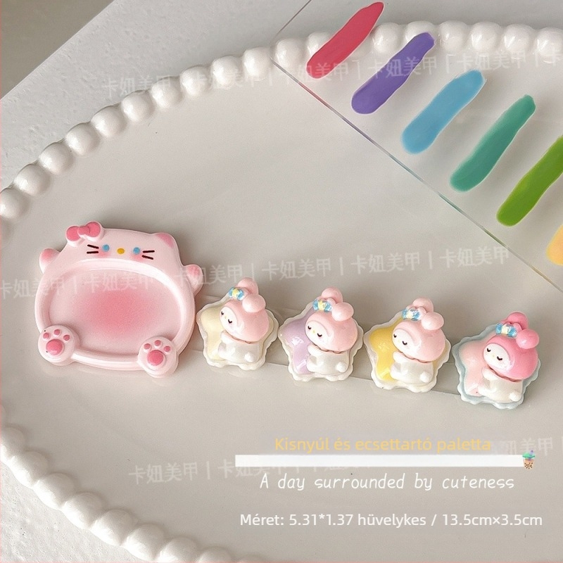 Új multifunkcionális körömállvány aranyos állat formájú dizájnnal, asztali rendező és tolltartó – műanyag és kerámia – Kaniu márka – 1 db