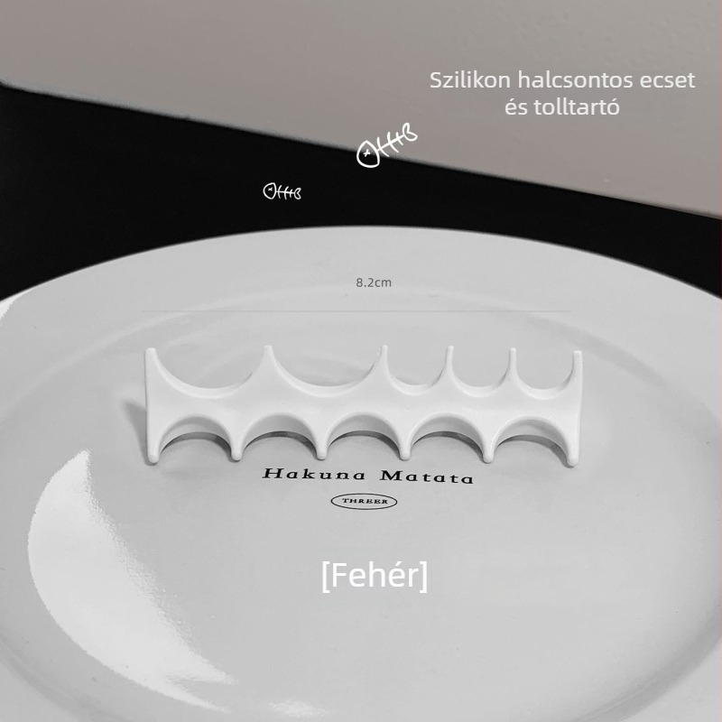 Új multifunkcionális körömállvány aranyos állat formájú dizájnnal, asztali rendező és tolltartó – műanyag és kerámia – Kaniu márka – 1 db