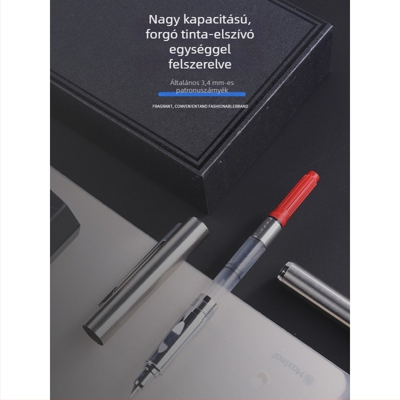 9362-es acél toll, hajlított tollheggyel, írásra és aláírás gyakorlatára – diákoknak