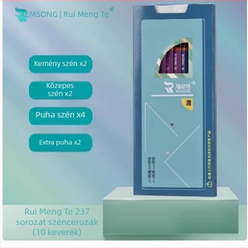 Ruimengte puha faszén ceruza rajzáshoz — papírtokos készlet, tartalmaz puha faszén ceruzát, karikatúra ceruzát, fa ceruzát, többfejű ceruzát és építőelem ceruzát