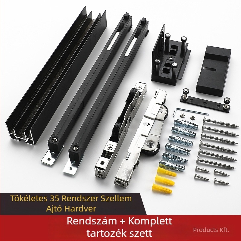 Kétirányú csillapító ajtóhardver láthatatlan tolóajtóhoz – St-1500, anyag: vas + ragasztó, maximális teher 80 kg, kompatibil profilok 35/40/42