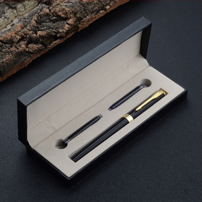 Fém töltőtoll irídium hegggel, modell G389, ajándékdíszdobozos készlet gravírozott névvel és logóval, testre szabható