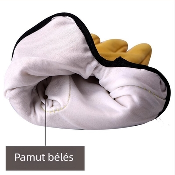 Huamei Shield HY301 Munkavédelmi kesztyű - Tiszta tehénbőr, Kopásálló, Hőszigetelt, Légáteresztő, Csúszásmentes, Vágásálló, Hegesztéshez