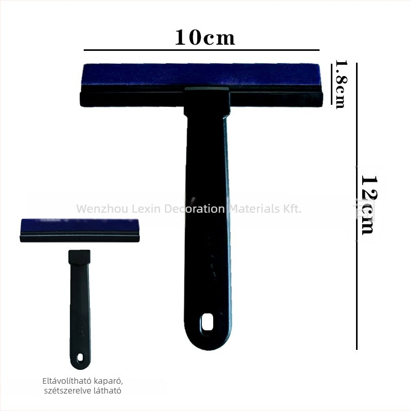 Műanyag összecsukható kaparó kés tapétákhoz, modell 00123, penge méretei 1 x 3 x 6.5 cm, nettó tömeg 5 g