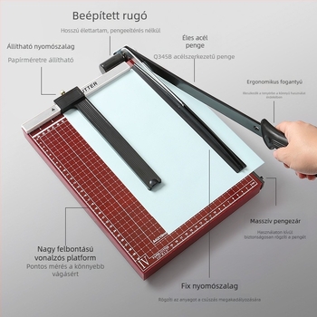 Kézi mini papírvágó A4/A5, fotók és névjegykártyák vágásához