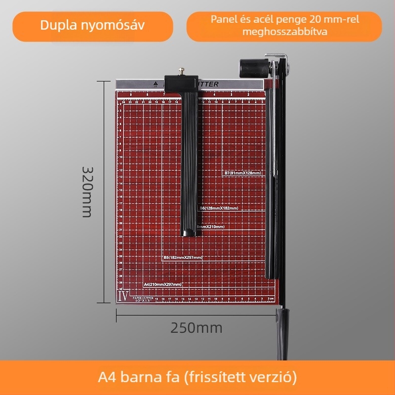 Kézi mini papírvágó A4/A5, fotók és névjegykártyák vágásához