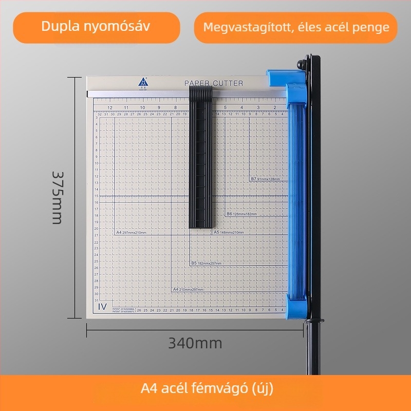 Kézi mini papírvágó A4/A5, fotók és névjegykártyák vágásához