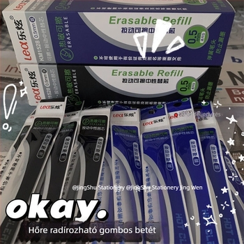 Lexuan 0,5 mm-es törölhető gél toll refil – Kristálykék tinta