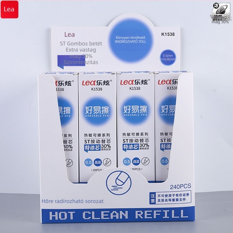 Lexuan 0,5 mm-es törölhető gél toll refil – Kristálykék tinta