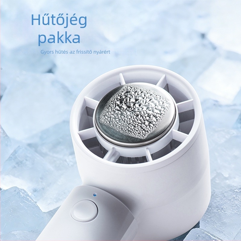 Kézben tartható ventilátor beépített 1200-2000mAh akkumulátorral, telefon-tartóval, félvezetős hűtés, brushless motor