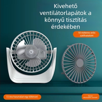 Asztali kompakt USB-s ventillátor, ultra-csendes, iroda, kollégium vagy otthon