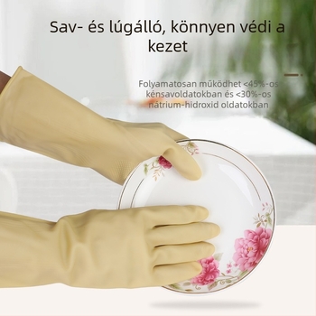 Vastagított perforáció- és kopásálló munkavédelmi kesztyűk, vízálló és olajbiztos latex kesztyűk háztartási használatra, mosáshoz, mosogatáshoz és konyhai takarításhoz