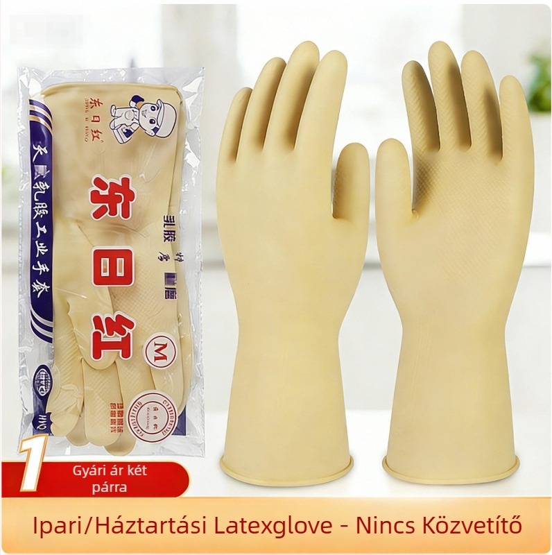 Vastagított perforáció- és kopásálló munkavédelmi kesztyűk, vízálló és olajbiztos latex kesztyűk háztartási használatra, mosáshoz, mosogatáshoz és konyhai takarításhoz