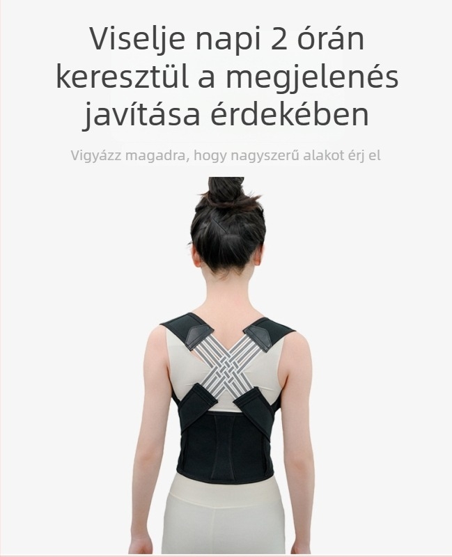 Uniszex testtartás-korrigáló vállnyitóval és javított hátsó tartással — kényelmes, lélegző, láthatatlan öv