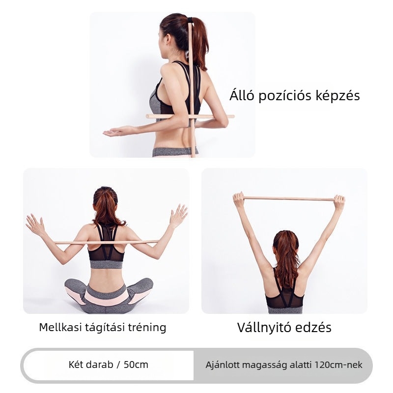 Jóga testtartás-korrekciós bot felnőtteknek – váll és hát nyitása, testtartás javítása, újrahasználható