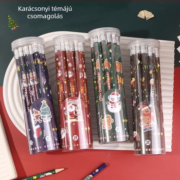 Benbeier HB ceruza radírral, faanyag burkolatú, karácsonyi dizájn, általános iskolai vizsgákhoz, mozgatható, ólommentes, nem mérgező