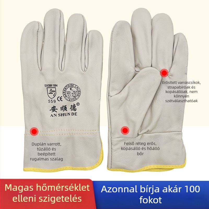 Tehénbőr hegesztő kesztyűk, Márka: Other; Használat: Other; Anyag: Tehénbőr