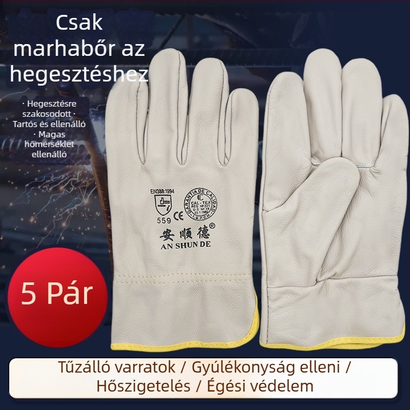 Tehénbőr hegesztő kesztyűk, Márka: Other; Használat: Other; Anyag: Tehénbőr