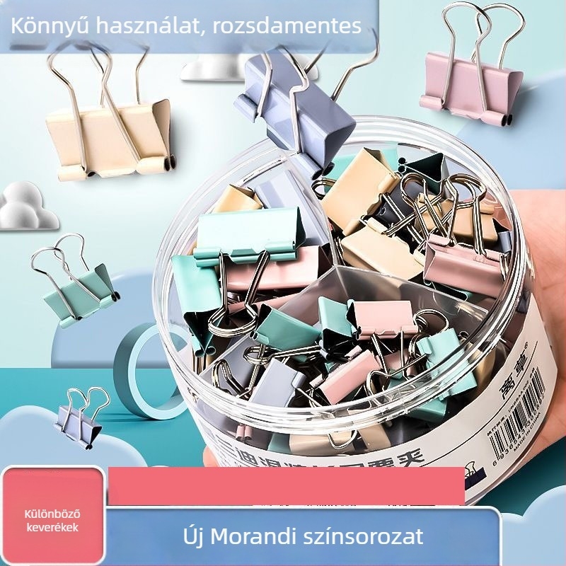 Rozsdamentes acél nagy klipsz irodai és diák tároláshoz
